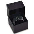 thumbnail image 3 of Tungsten Horoscope Cancer Band Ring 9mm Men Women Comfort Fit Black Flat Cut Brushed Polished Size 9, 3 of 4