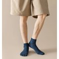 thumbnail image 4 of Summer Men's Five Toe Socks Solid Color Diamond Patterned Short Socks Mesh Breathable Toe Socks Five Toed Split Toe Men's Socks, 4 of 5