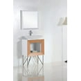 thumbnail image 3 of Maxi 30" Bathroom Vanity Set Natural Oak And Chrome Legs With Vessel Sink, 3 of 7