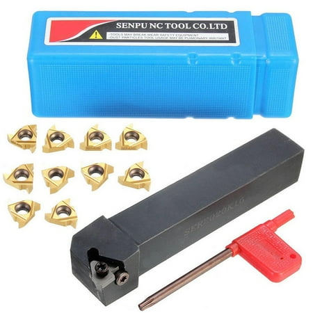 

Fule SER2020K16 Lathe Thread Turn Tool Holder +10pc 16ER AG60 index Carbide INSERT