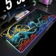 thumbnail image 2 of Alfombrillas de ratón, alfombrilla de escritorio RGB, alfombrilla para teclado de juegos, alfombrilla de ratón LED para jugador XXL, alfombrillas de ratón luminosas, diseño de pulpo, 2 of 5