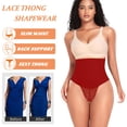 thumbnail image 3 of Tanga Tummy Control Shapewear Werena para mujer, color rojo, talla S, 3 of 7