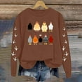 thumbnail image 2 of LUOGENLI Chandails pour Femmes Tendance à Capuche Oversize Femmes Manches Longues Col Rond Chandails Imprimé Poulet Chandail Léger Ample Haut de Chandails Chandail pour Femmes Graphique Automne Brun Taille m, 2 of 6