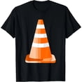 thumbnail image 1 of Camiseta de Mujer Divertida de Cono de Seguridad de Tráfico en Construcción, Cuello Redondo y Manga Corta, Estampados Personalizados, Regalo Ideal, 1 of 7