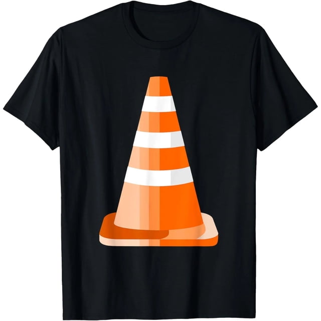 Camiseta de Mujer Divertida de Cono de Seguridad de Tráfico en Construcción, Cuello Redondo y Manga Corta, Estampados Personalizados, Regalo Ideal