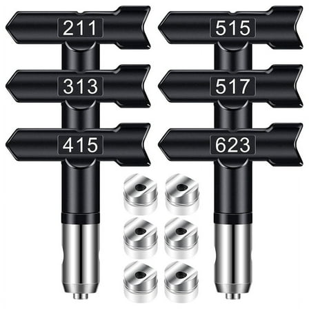 TOP! Sprayer Tips,6Pcs Airless Paint Tips Reversible for Machine Nozzles