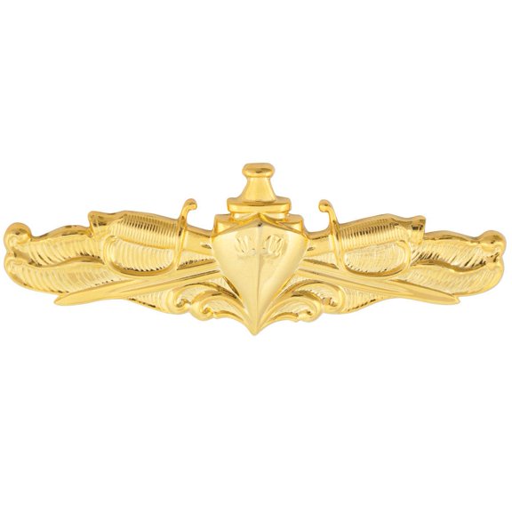 USN Surface Warfare Officer Regulation Size Gold Finish