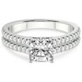 thumbnail image 4 of 4 Carat IGI Certified Cushion Shape Lab Grown Diamond Engagement Ring | 14K White Gold |Tosca Secret Halo Double Band Diamond Ring | FG-VS1-VS2 Quality Friendly Diamonds, 4 of 5
