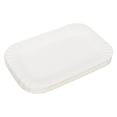 thumbnail image 1 of 100Pcs Rectangular White Paper Dessert Serving Plates for Guests and Family, 1 of 5