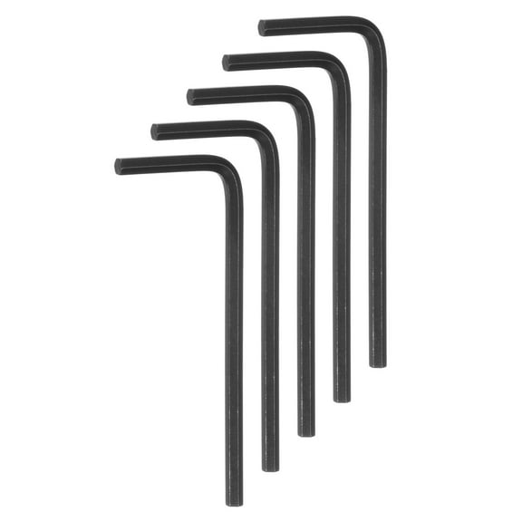 Uxcell 5pcs Hex Key Wrench 3/32" L-Shape Hexagon SAE L key Wrenches Chrome Vanadium Steel Repairing Tool, Black