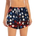 thumbnail image 2 of Gaeub Red Blue White Stars Print Women's Athletic Shorts,High Waisted Running Shorts,Pocket Sporty Short,Gym Elastic Workout Shorts-XX-Large, 2 of 7