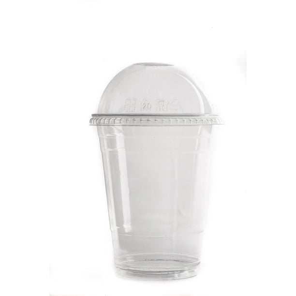 [50 Pack] 16oz Cups Iced Coffee Go Cups and Dome Lids Cold Smoothie