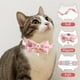 thumbnail image 5 of Seyotauo Adorable Cat Collar with Bow Cat Collar Breakaway Pink Cats Bows & Accessories Adjustable Cute Kitten Collars with Pearl Pendant for Girl Cats Pink, 5 of 6
