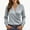 Gray women long sleeve wrap blouse a1, variant on Kadlawus Women Long Sleeve Wrap Blouse Elegant Casual Basic Solid Slim Fit Tops Soft Flowy Fabric for Office Commute Business Trip Wear, Dark Gray 2XL