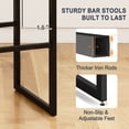 thumbnail image 5 of MultiHaven 30" Counter Height Bar Stools Set of 2,Modern Upholstered Stool with Thick Back & Seat for Kitchen Island,Bar,Cafe - Dark Brown PU, 5 of 9
