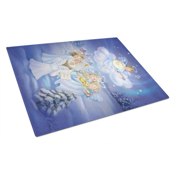 Angels around the Tree Glass Cutting Board Large