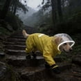 thumbnail image 5 of Dog Raincoat Waterproof Pet Jacket Full-Body Transparent Hood Reflective Trim Windproof Rainproof For All-Weather Outdoor Use(Yellow-M), 5 of 8