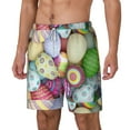 thumbnail image 2 of Balery Colorful Easter Eggs Mens Swim Trunks Swim Shorts for Men Quick Dry Inseam Beach Shorts with Compression Liner Pocket-XX-Large, 2 of 9