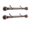 thumbnail image 2 of Domovina Noah 1.5 - inc  dia. Side Curtain Rod 12-20 inch long, Set of 2-Color:Cocoa, 2 of 2