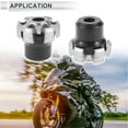 thumbnail image 3 of 13.5mm Motorcycle Slider Frame Aluminum Alloy Wheel Fairing Protection Crash Pad Protector Guard 53mm 48mm Screws Hex Key Silver Tone 1 Set, 3 of 7