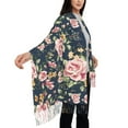 thumbnail image 4 of Junzan Lightweight Women'S Fashion Vintage Floral Printed Winter Fall Warm Scarves Scarf Shawl, 4 of 9
