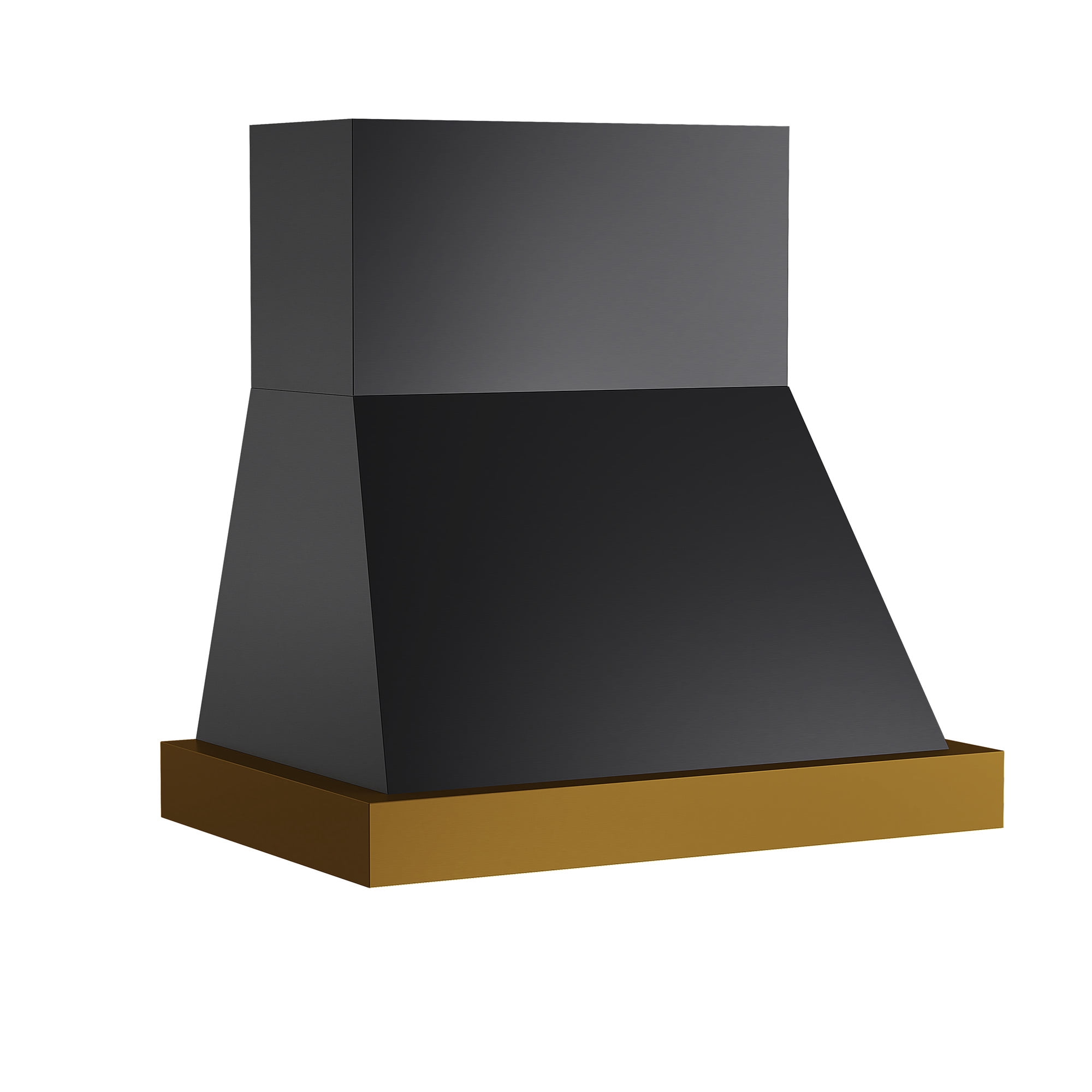 30 in. 600 CFM Wall Mounted Range Hood in Titanium Stainless Steel with Gold
