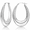 Silver-30mm, variant on YEUOYEA Chunky Gold Plated Oval Hoop Earrings for Women, Hypoallergenic Lightweight Hoops,25/40mm
