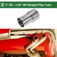 thumbnail image 2 of Rebajas únicas 2" OD-2.35" OD Doblado de escape mandrel codo reductor concéntrico adaptador de tubo de acero inoxidable 304 39 pulgadas de longitud tono plateado, 2 of 7