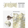 thumbnail image 6 of Tie Up Valance Curtain for Kitchen, Yellow Flower Floral Pattern Rod Pocket Short Curtains Adjustable Tie-Up Shade Valances, Modern Abstract Art Window Treatment for Bathroom Living Room Bedroom, 6 of 7