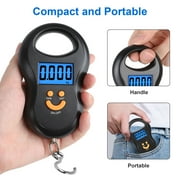 Portable Fishing Scale, EEEkit 110lb Digital Hanging Hook Scale with Backlit LCD Display for Luggage