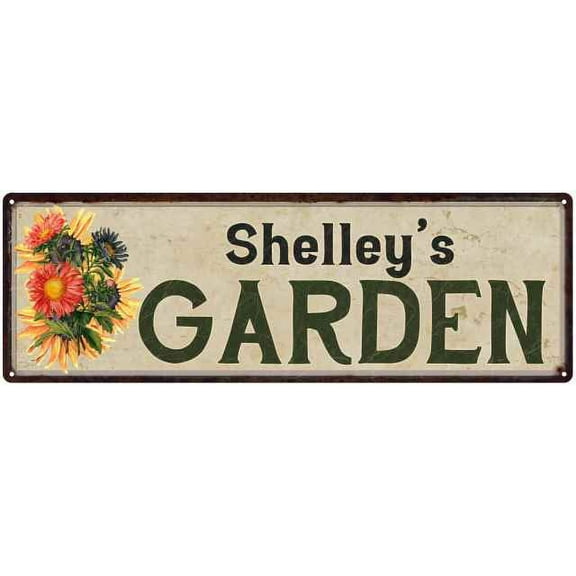 Shelley's Garden Sign Chic Decor 6x18 Sign Gift 206180017357