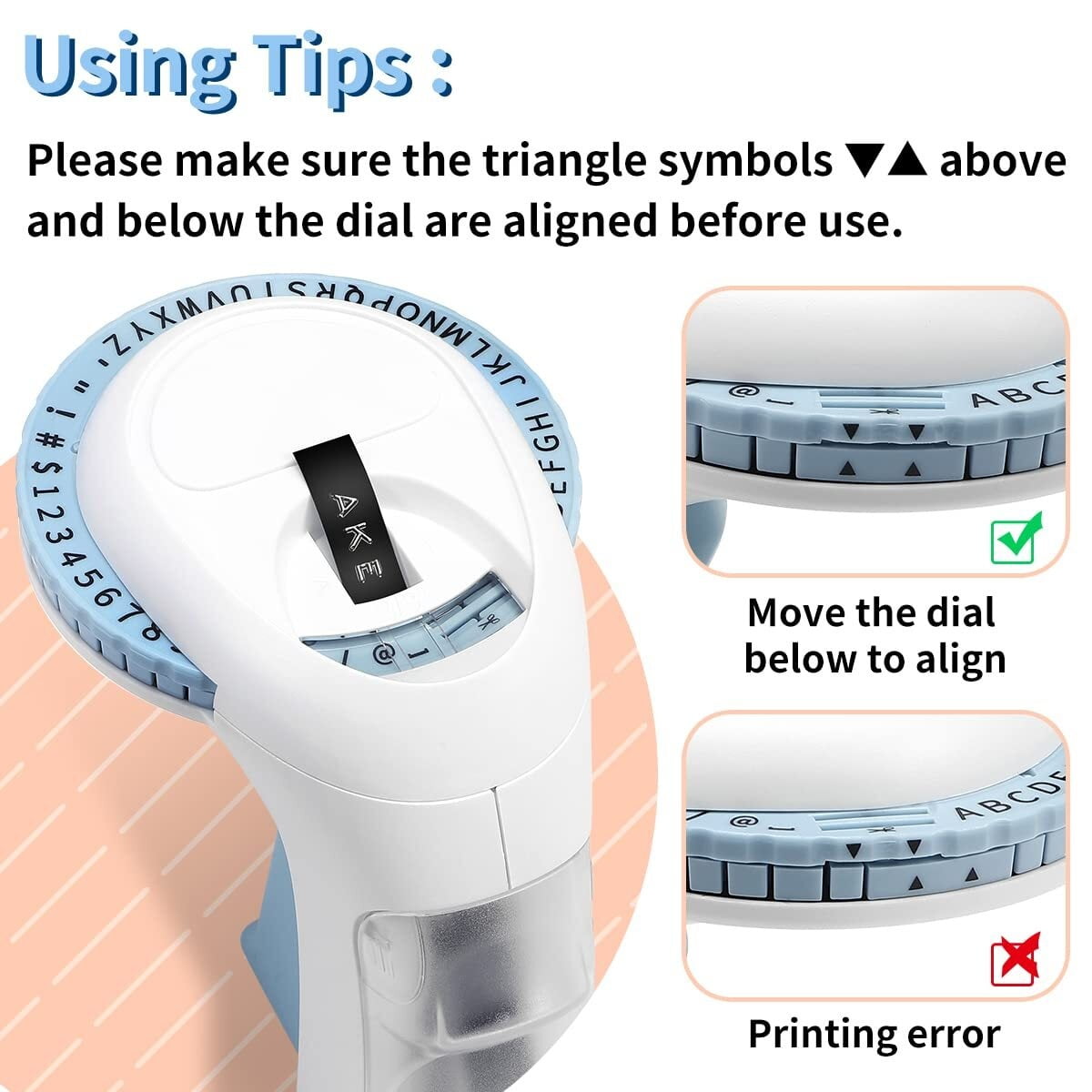 Embossed Labeler, A Portable Handheld Label Printer with 3D Embossing Tape ,Fast-Drying Ink with Crisp Output