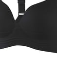 thumbnail image 4 of Soft Cup Wireless Bra Womens Smoothing Adjustable Wide Strap V-Neck Shaping Support Brassiere Black Ladies Push-Up Bra L, 4 of 4