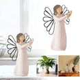 thumbnail image 2 of Dsscvnef Sister Hug Angel Girl Flower Bird Hand Painted Statue Display Interesting Resin Display, 2 of 9