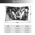 thumbnail image 2 of Honeii Majestic Wolf Landscape Print Pillow Cases,Plush Throw Pillow Covers,Decorative Pillowcase for Sofa, Couch, Living Room-16"x24", 2 of 6