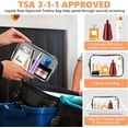 thumbnail image 3 of Bolsa de maquillaje transparente bolsa de tocador de viaje con cremallera bolsa organizadora transparente TSA bolsa cosmética de PVC, 3 of 7