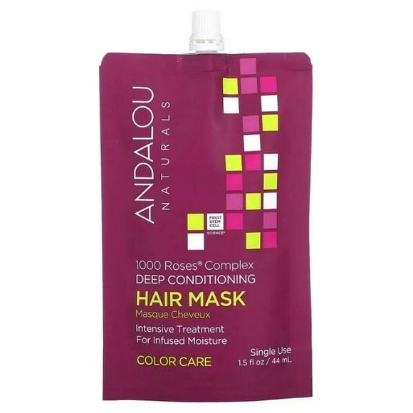 Andalou Naturals - 1000 Roses Complex Color Care Deep Conditioning Hair Mask, 44ml