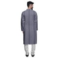 thumbnail image 3 of Atasi Kurta Imprimé à Manches Longues pour Hommes Chemise Ethnique en Coton Slub Boutonnée, 3 of 5