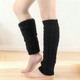 thumbnail image 2 of Yuanlong Womens Pants Solid Color Plush Cable Knit Leg Warmers Stack Socks For Cold Wearther Comfortable High Stockings, 2 of 5