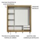 thumbnail image 5 of Ropero Closet Madesa Lyon 3 Puertas Pies Marron/Blanco, 5 of 5