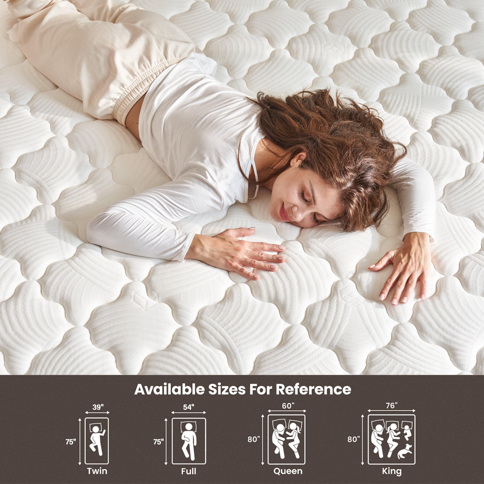 LiviNest King Mattress 12 Inch Hybrid Memory Foam & Pocket Spring for Pressure Relief & Motion Isolation - Medium Firm Mattress in a Box with Reinforced Edge Support for Couples & Adults