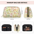 thumbnail image 5 of Large Clutch Leather Makeup Bag, Watercolor Dream Mosaic Travel Toiletries Bag, Ladies Cosmetic Storage Bag, 5 of 8