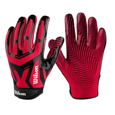 Wilson Authority Skill WR RB DB QB Receiver Football Gloves | Red ...