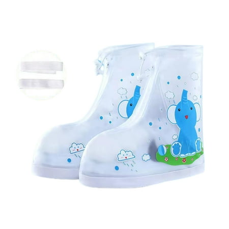 

Yoone 1 Pair Slip-proof Rainshoes Waterproof Cartoon Elephant Jellyfish Kids Rain Shoes for Outdoor