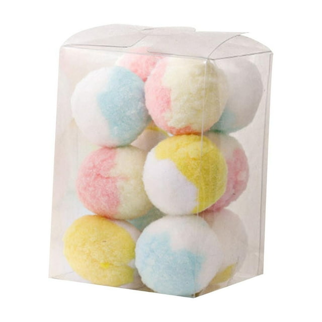 12x bolas de juguete para gatos, interactivo duradero, teaser de peluche silencioso para acompañar la actividad, herramienta de
