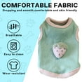 thumbnail image 4 of TELOLY Kitten Clothes,Cotton Dog Costumes for Kittens and Puppies,Strawberry All-Season Cat Clothes,Green,Xxs, 4 of 7