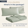 thumbnail image 6 of THD Loren - 3 Piece Full Queen Size Quilt Set, Lightweight Queen Bedspread Coverlet Set (Full/Queen, Sage Green), 6 of 7