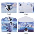 thumbnail image 2 of 16-Piece Penguin Themed Birthday Invitations with Envelopes and Stickers, Snow Party Invitations, Blank Name Party Invitation Cards, Birthday Party Supplies, 2 of 7