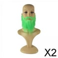 thumbnail image 1 of Disfraz de barba y bigote verde Fernando para celebraciones festivas 2 piezas, 1 of 8