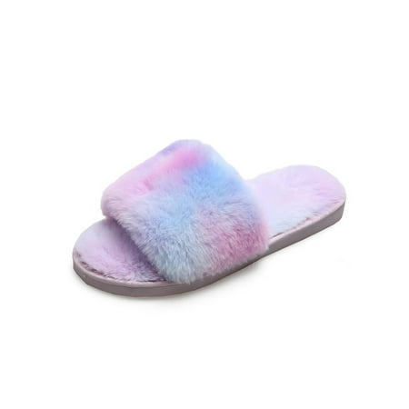 

Avamo Womens Slippers Fuzzy Slip-on House Shoes Cozy Fluffy Lining Spa Mules Sandals